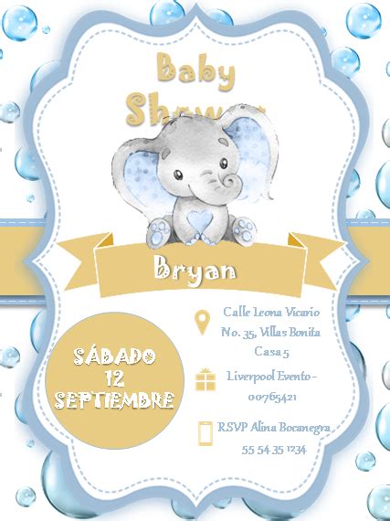 Invitaciones Gratis Para Baby Shower De Nino