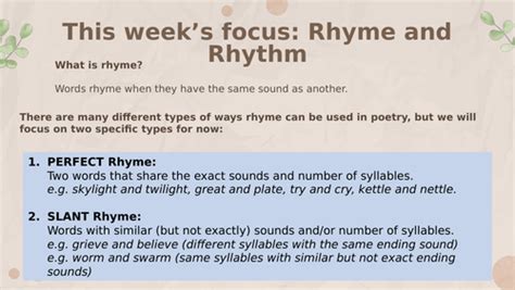 Poetry - Rhyme and Rhythm | Teaching Resources