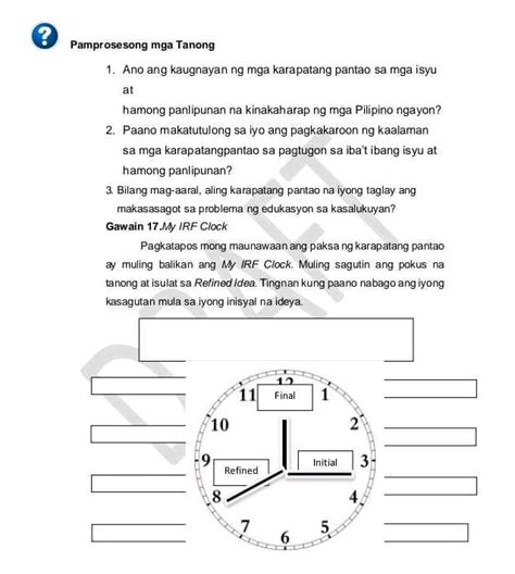 Pamprosesong Mga Tanong 1 Ano Ang Kaugnayan StudyX