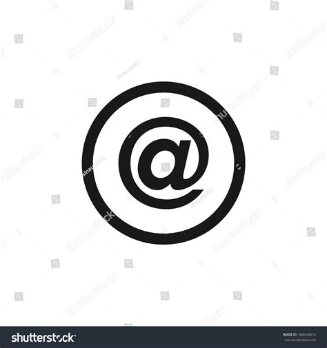 Email Circle Icon Vector Template Stock Vector (Royalty Free) 786528610