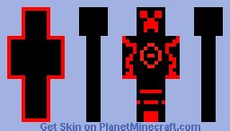 Creeper with red designs Minecraft Skin