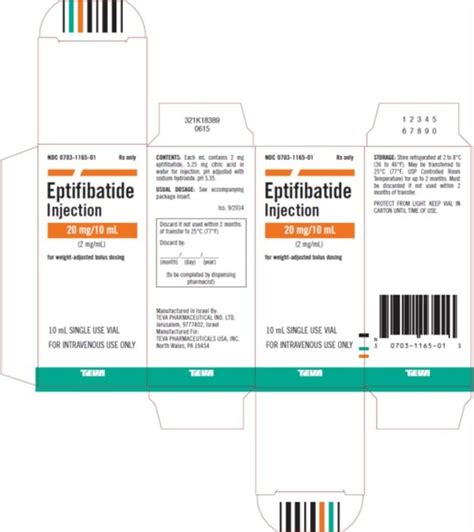 EPTIFIBATIDE 2MG/ML - RX Products