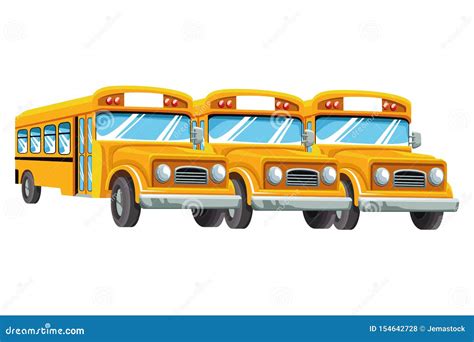 School Bus Frontview Symbol Cartoon Vector | CartoonDealer.com #144945867