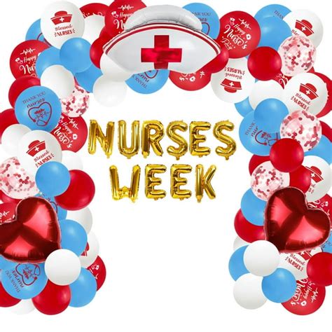 Nurses Week Decorations 126PCS Nurse Balloon Garland Arch Kit Nurses ...