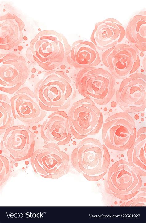 Abstract pink rose petals watercolor background Vector Image