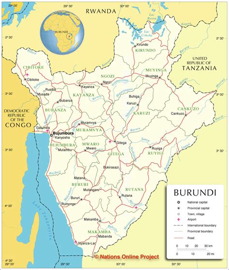 Bujumbura Map - Burundi