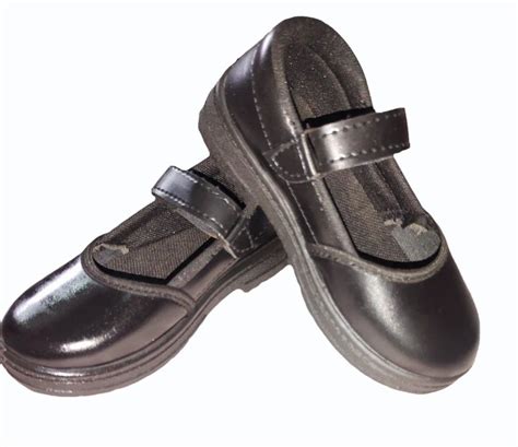 Color: Black Velcro Girl School Uniform Shoes, Rexine at Rs 150/pair in ...