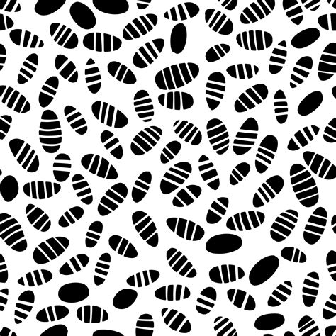 Vector seamless black and white pattern with seeds motif. Abstract ...