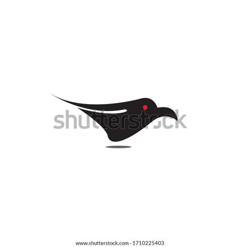 Black Bird Logo Design Concept Stock Vector (Royalty Free) 1710225403 ...