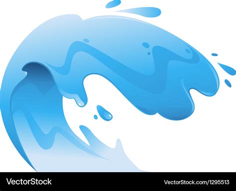 Water splash wave Royalty Free Vector Image - VectorStock