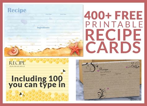 Free printable 4x6 recipe card template - healingper