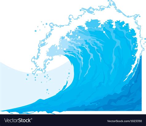 Ocean waves Royalty Free Vector Image - VectorStock