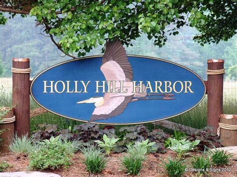 Subdivision Entrance Sign for Holly Hill Harbor - by Designs & Signs