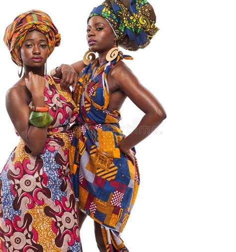 African Female Models Posing In Dresses. Stock Photo - Image: 51470684