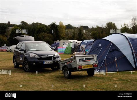 Camping caravanning site whitecliff bay hi-res stock photography and ...