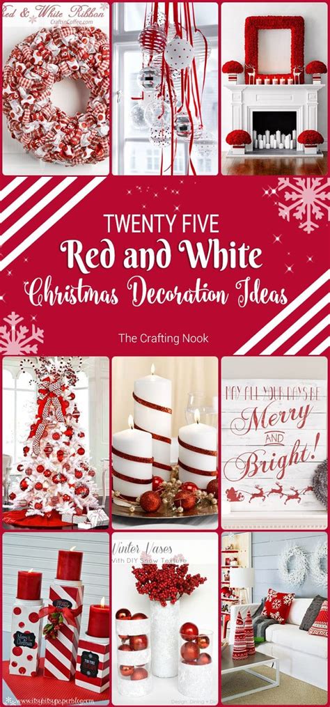 25 Red and White Christmas Decoration Ideas | The Crafting Nook by ...