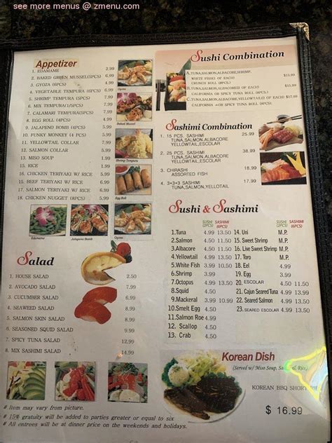 Menu at Hello Sushi restaurant, Bellflower