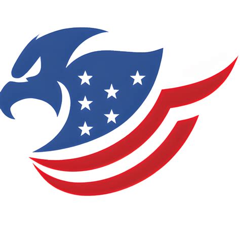 USA Eagle Flag Logo Design · Creative Fabrica