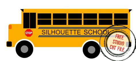 School Bus: Free Silhouette Studio Cut File - Silhouette School