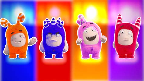 Oddbods Orange Zee vs Blue Fuse vs Purple Bubbles vs Red Pogo - YouTube