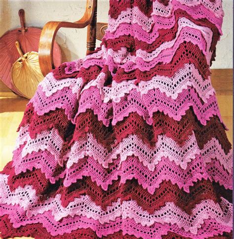 Afghan Crochet Pattern Crochet Afghan Pattern Ripple Afghan