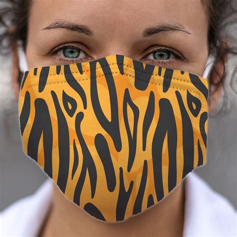 Personalized Tiger Print Face Mask | GiftsForYouNow