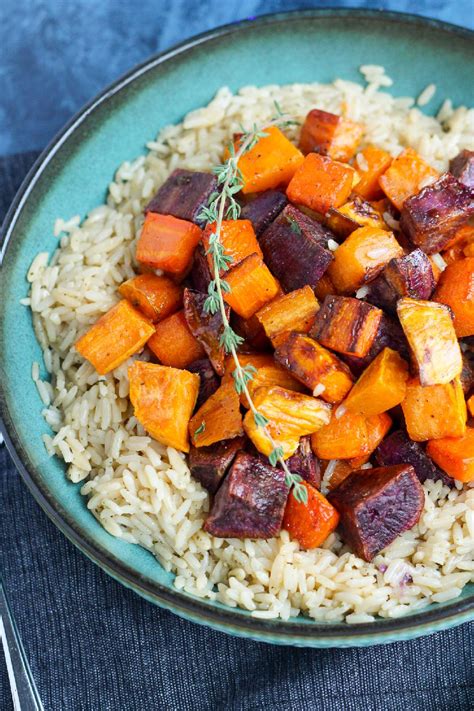 Roasted Vegetable Rice Bowl - Recipe by Blackberry Babe