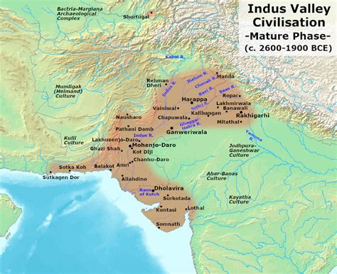 Indus Valley Civilization - Mature Harappan Phase (Illustration ...