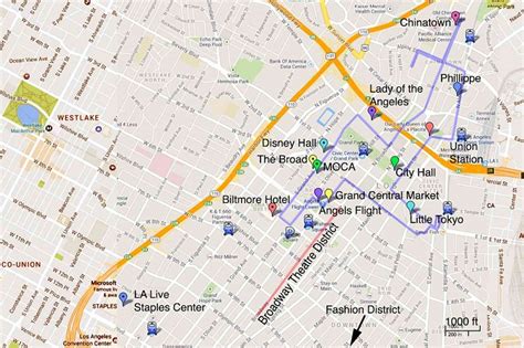 Los Angeles Attractions Map | FREE PDF Tourist City Tours Map Los ...