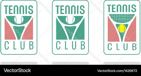 Tennis club logo Royalty Free Vector Image - VectorStock