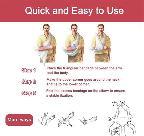 12 PCS Emergency Triangular Bandages for First Aid Fracture Splint ...