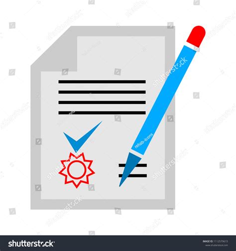 Vector Sign Contract Illustration Business Agreement Stock Vector ...