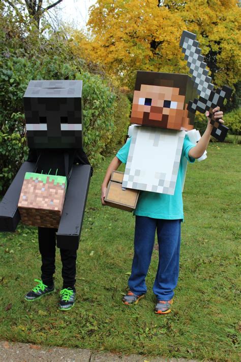 Steve Enderman faschingskostüme karton selber machen minecraft #costume ...