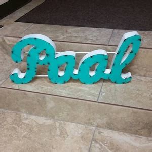 Pool Signs Metal Pool Sign Pool Decor Rustic Pool Sign-summer Signs ...