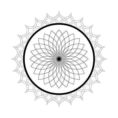 Kaleidoscope Mandala Coloring Page Free Stock Photo - Public Domain ...