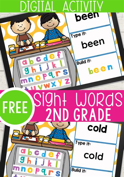 Digital Play Dough 2nd Grade Sight Word Activity | Preschool sight ...