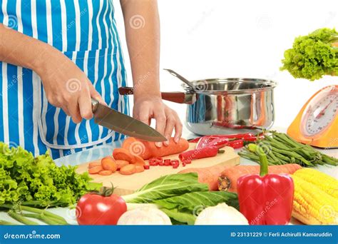 Healthy Food On The Table In The Kitchen Stock Image Image Of