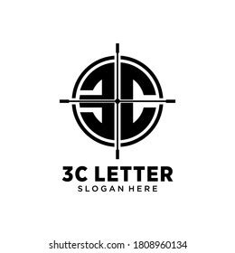 3c Letter Logo Design Concept Stock Vector (Royalty Free) 1808960134 ...