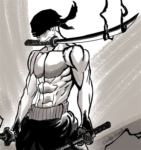 zoro drawing that I did awhile ago : r/OnePiece