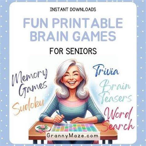 Printable Brain Games for Seniors: Print and Play Today