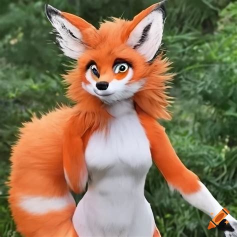 A fox, female, furry