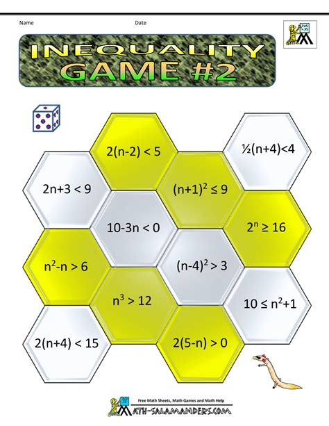 Algebra Math Games