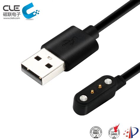 High class 2 pin magnetic charging cable for smart watch