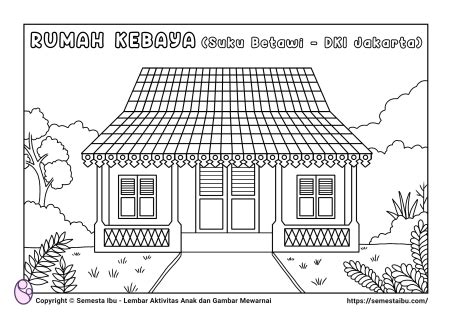 Mewarnai Rumah Adat Betawi Kartun Disney - IMAGESEE