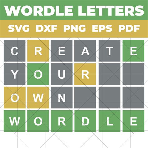 Wordle SVG Wordle Letter Bundle SVG Custom Wordle SVG Svg - Etsy in ...