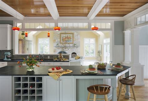 kitchen with wood ceiling - Laine M. Jones Design