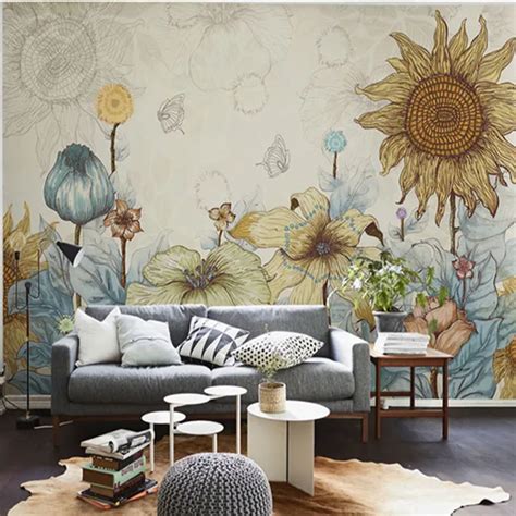 Elegant Photo Wallpaper Rose Flower Wall Murals 3D Custom Wallpaper ...