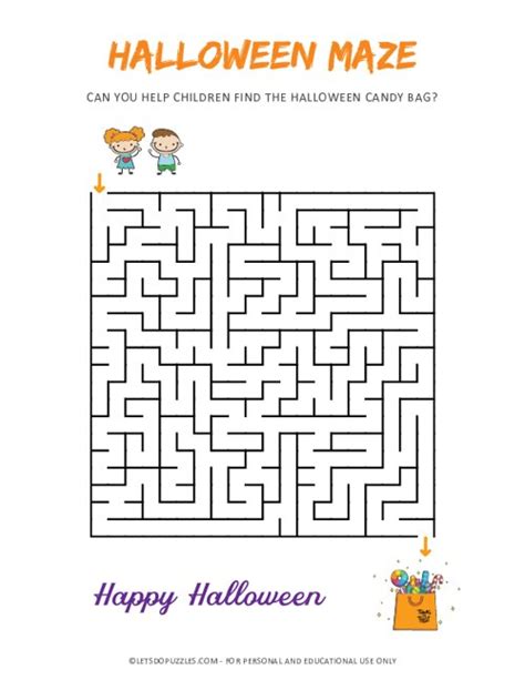 Easy Halloween Mazes