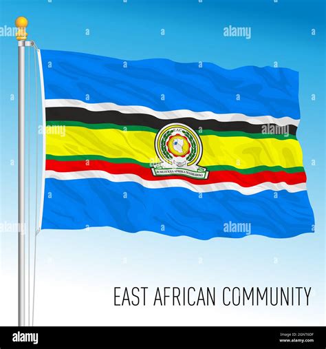 East African Community organisation flag, vector illustration Stock ...