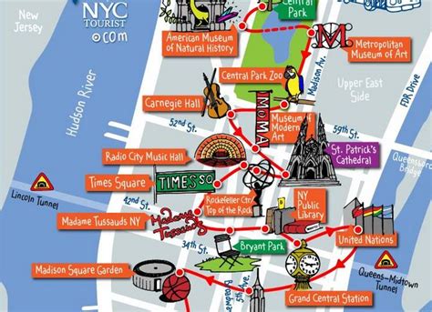 Map Of Things To Do In New York City